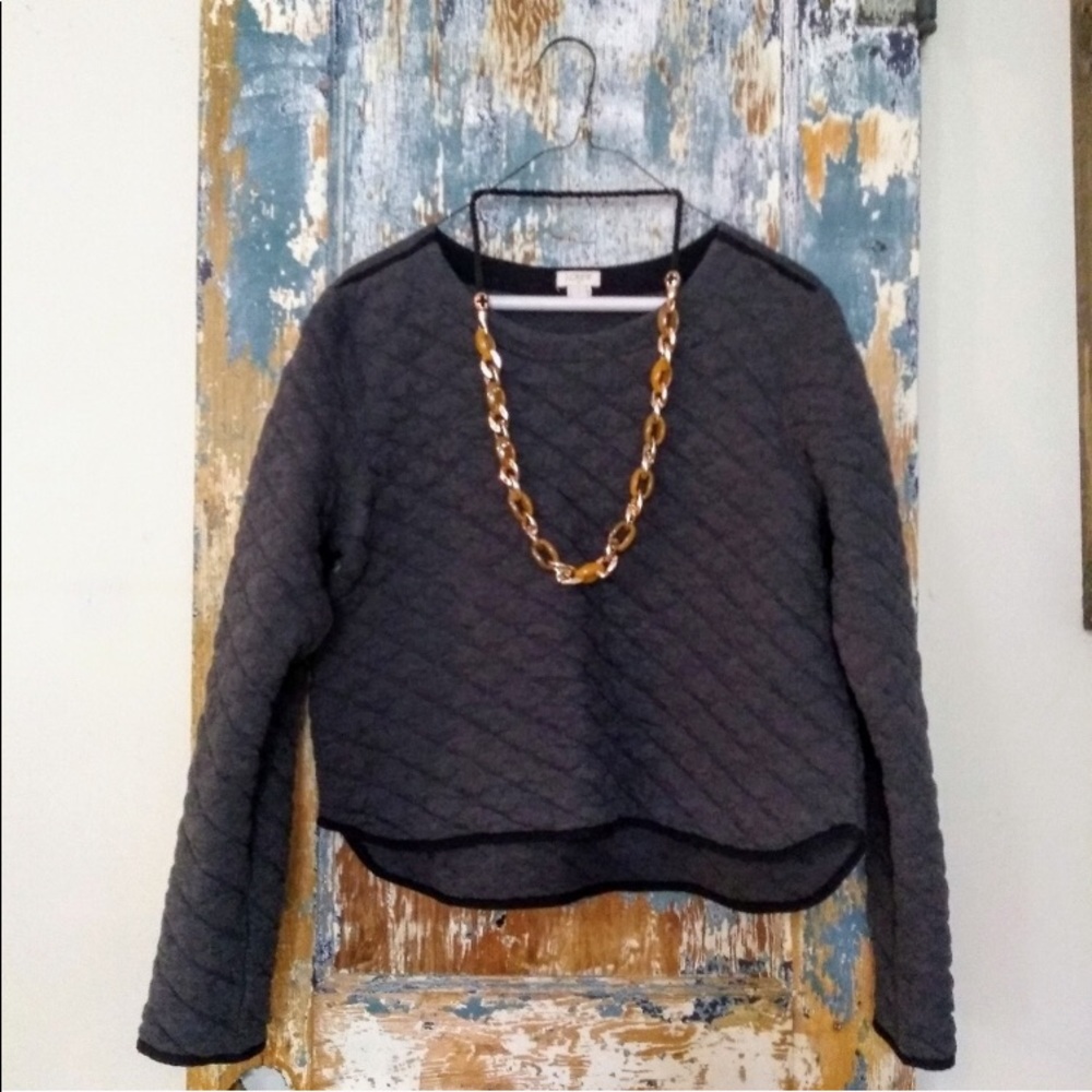 J. Crew quilted sweatshirt - Picture 1 of 3